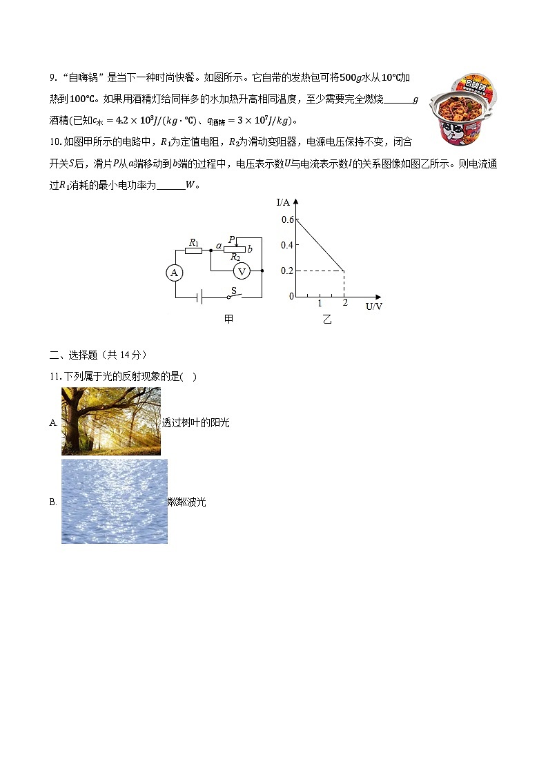 2024年安徽省C20教育联盟中考物理三模试卷-普通用卷第2页