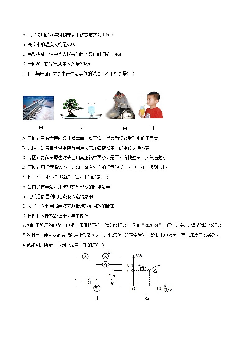 2024年广东省深圳市中考物理模拟试卷（四）（含解析）02