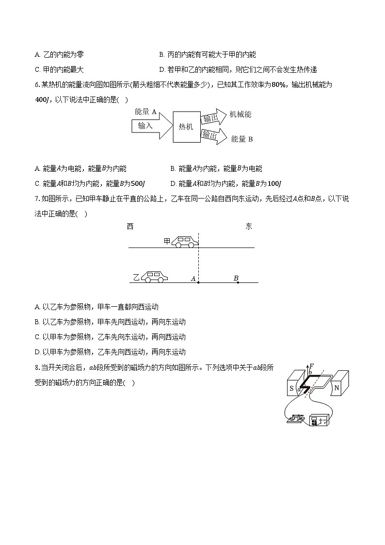 2024年广东省广州市花都区中考物理二模试卷（含解析）02