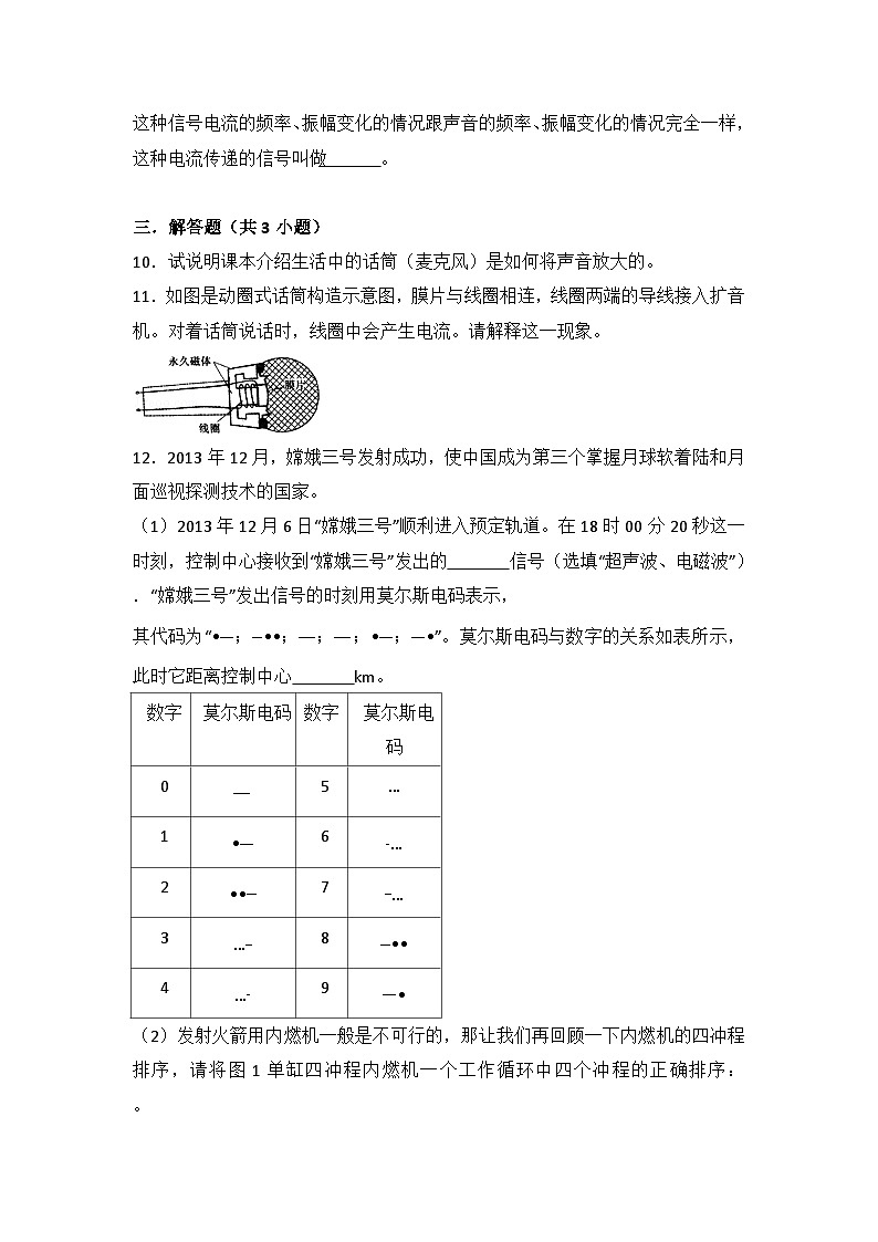 2024年初中物理同步练习《21.1+现代顺风耳--电话》第3页