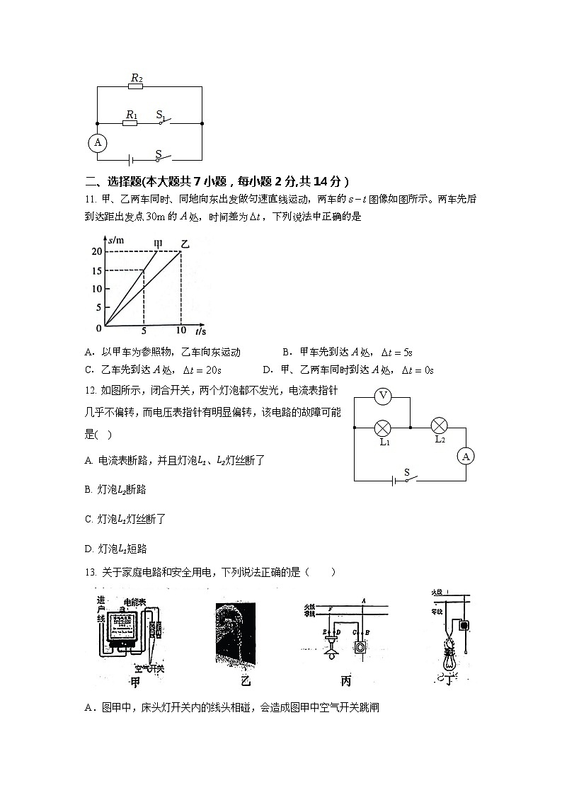 2024年安徽省合肥市瑶海区中考二模物理试卷第3页