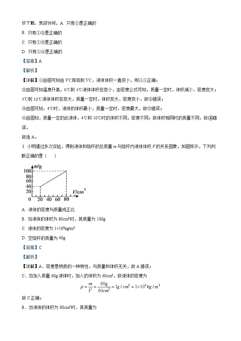 江苏省泰州市姜堰区四校联考2023-2024学年八年级下学期5月月考物理试题02
