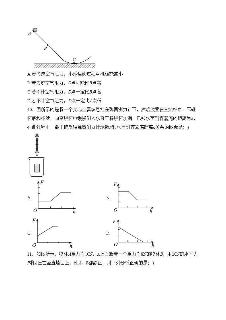 湖南省益阳市沅江市两校2023-2024学年八年级下学期6月份联考物理试卷(含答案)03