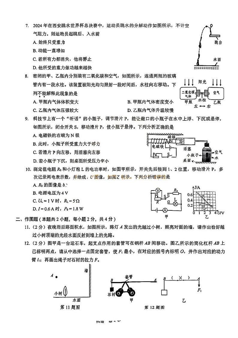 2024年广东省深圳市龙岗区35校中考三模考试物理试题02
