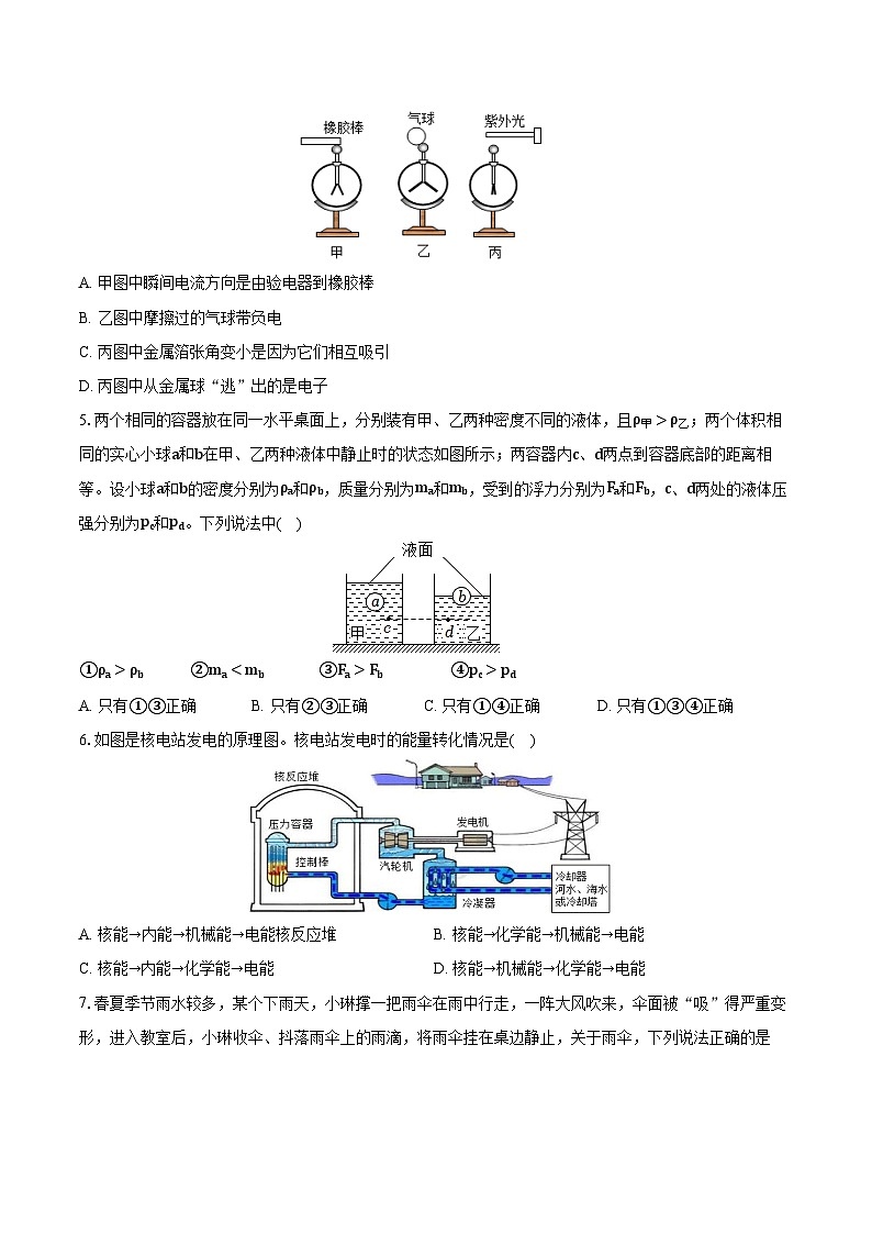 2024年中考物理第三次模拟考试（辽宁卷）03