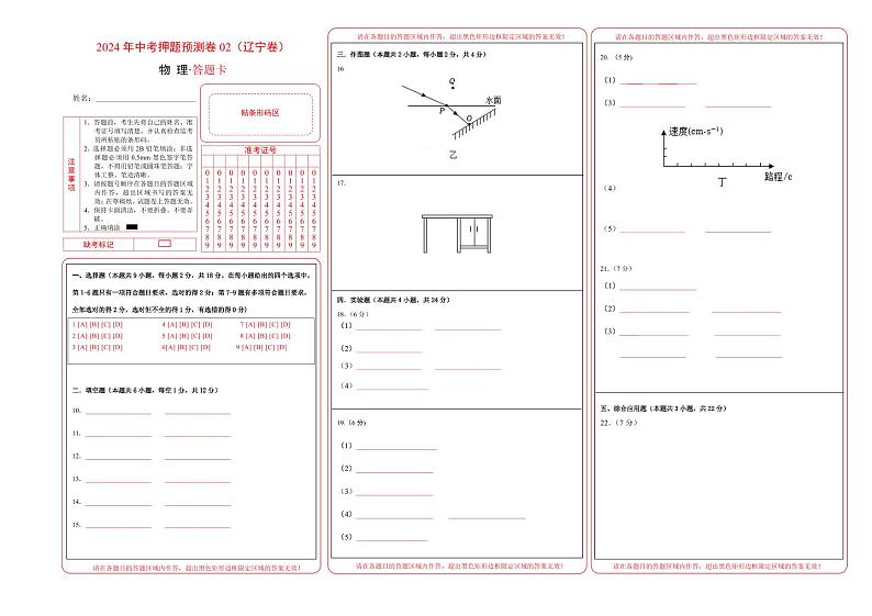2024年中考物理押题预测卷02（辽宁省卷）-（含考试版、答案、解析和答题卡）01