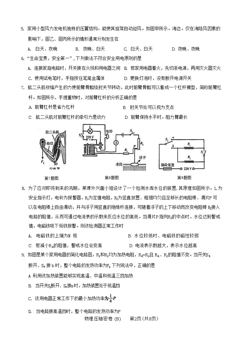 2024年辽宁省初中学业水平模拟考试物理压轴卷B02