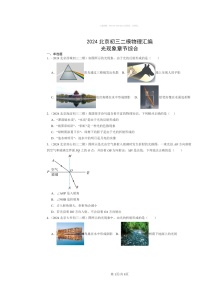 [物理]2024北京初三二模物理试题分类汇编：光现象章节综合