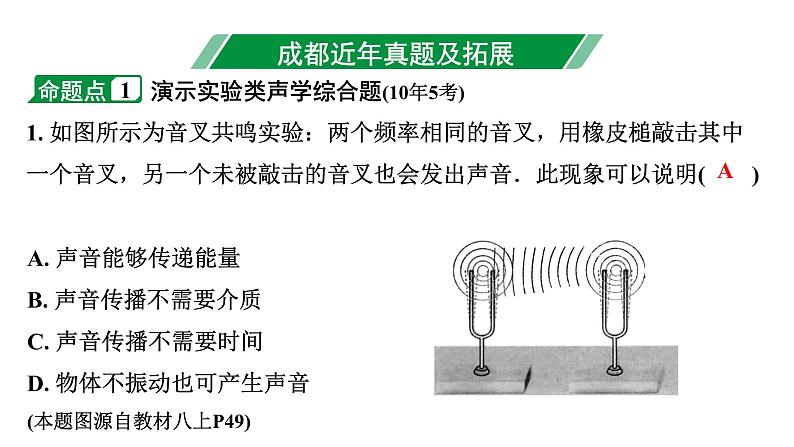 2024成都中考物理二轮专题复习 第5讲  声（课件）第3页