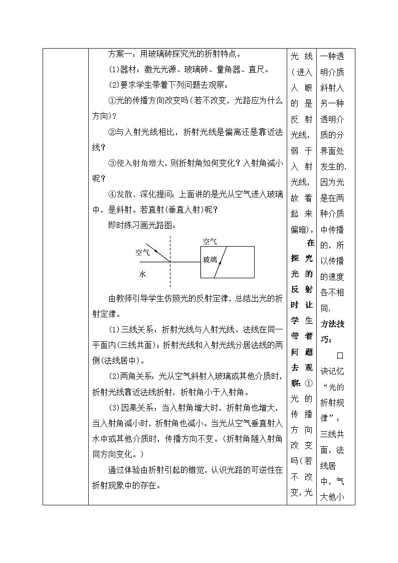 人教版八年级上册第四章4.4《光的折射》精品课件+教学设计+同步练习题（含参考答案）03