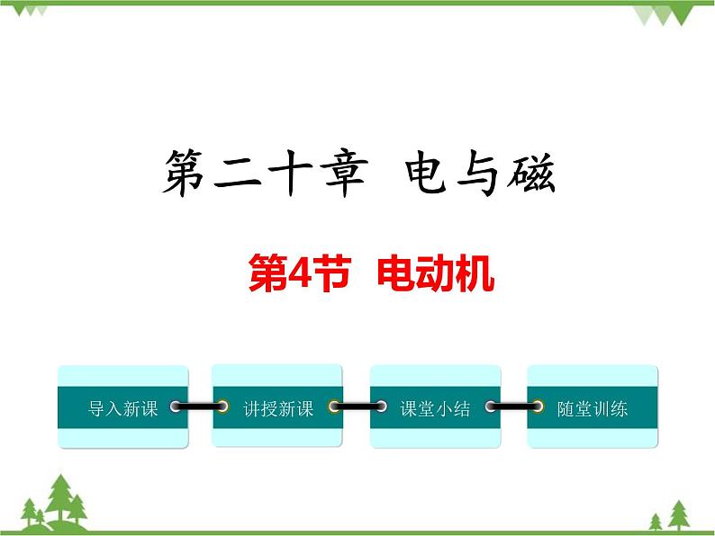 人教版物理九年级下册 第20章 第4节 电动机课件第1页