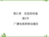 人教版物理九年级下册 第21章  第3节 广播、电视和移动通信课件