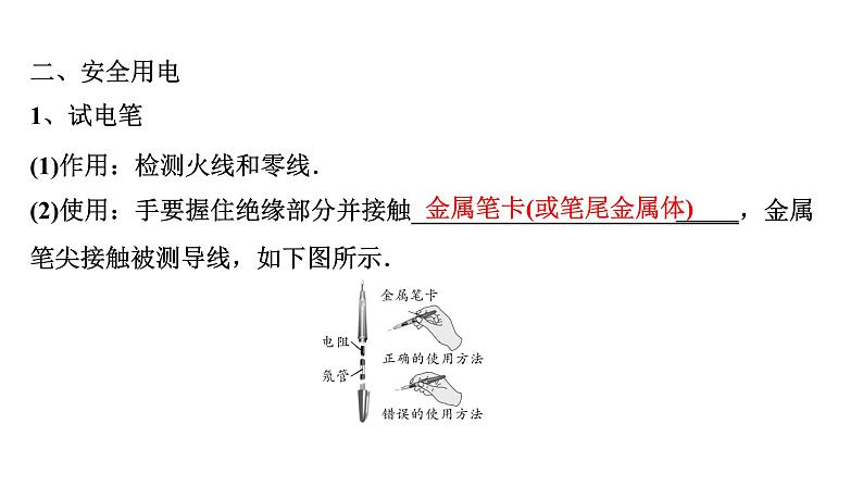 2024安徽中考物理二轮专题复习 第14讲 生活用电 （课件）第6页