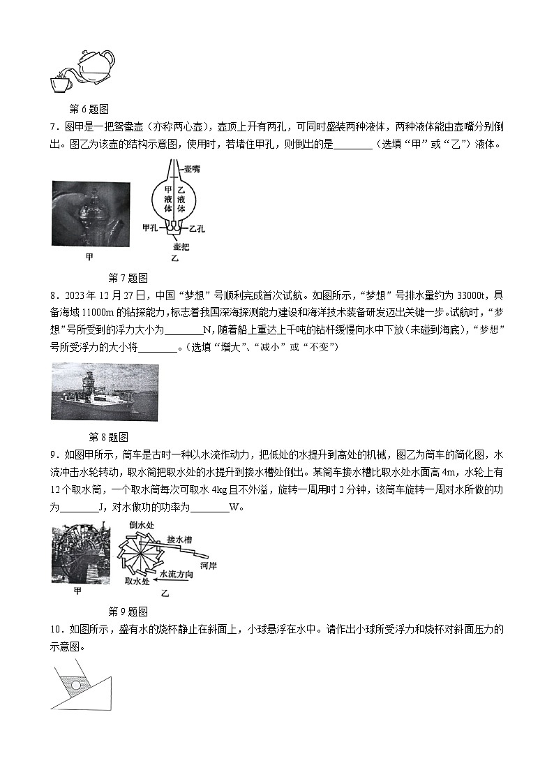 安徽省芜湖市部分学校联考2023-2024学年八年级下学期期末物理试卷02