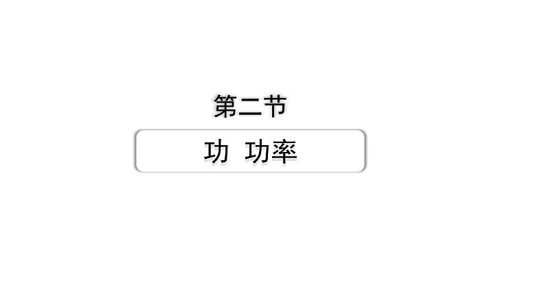 2024甘肃中考物理二轮专题复习 第九章 机械和功 第二节  功  功率（课件）第1页