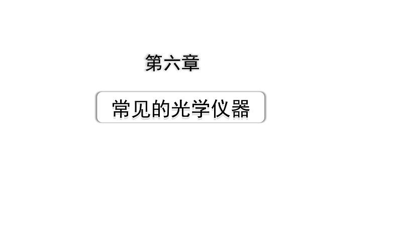 2024甘肃中考物理二轮专题复习 第六章 常见的光学仪器 （课件）01