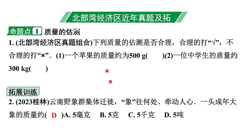 2024广西北部湾中考物理二轮复习之中考考点研究 第五讲 质量与密度（课件）第3页