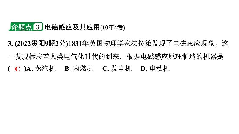 2024贵阳中考物理二轮重点专题研究 第14讲 从指南针到磁浮列车 电能从哪里来（课件）第5页