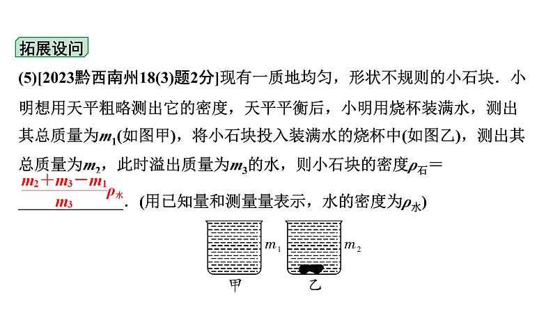 2024贵州中考物理二轮重点专题研究 测量物质的密度（课件）05