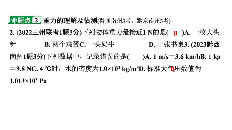 2024贵州中考物理二轮重点专题研究 第九章  力（课件）第4页