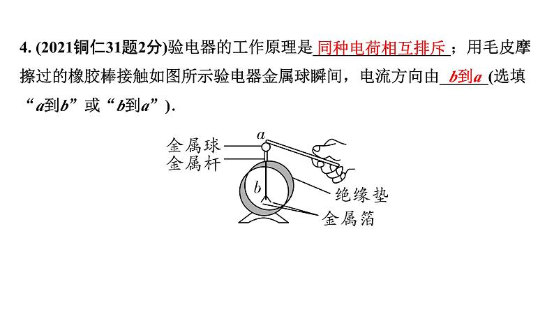 2024贵州中考物理二轮重点专题研究 微专题 电荷  电流  电压  电阻（课件）第6页