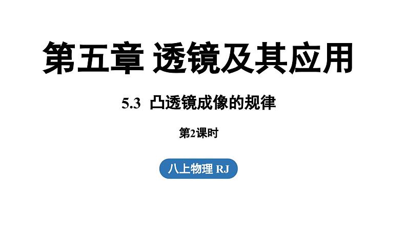 5.3凸透镜成像的规律第2课时 课件--2024-2025学年人教版物理八年级上册第1页