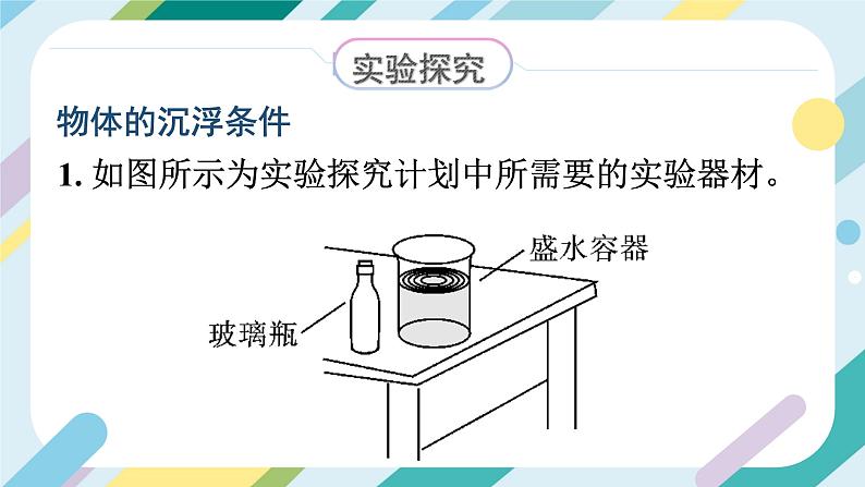 【核心素养目标】沪科版+初中物理+八年级全一册 9.3  物体的浮与沉 课时1 课件+教案+练习（含教学反思和答案）07