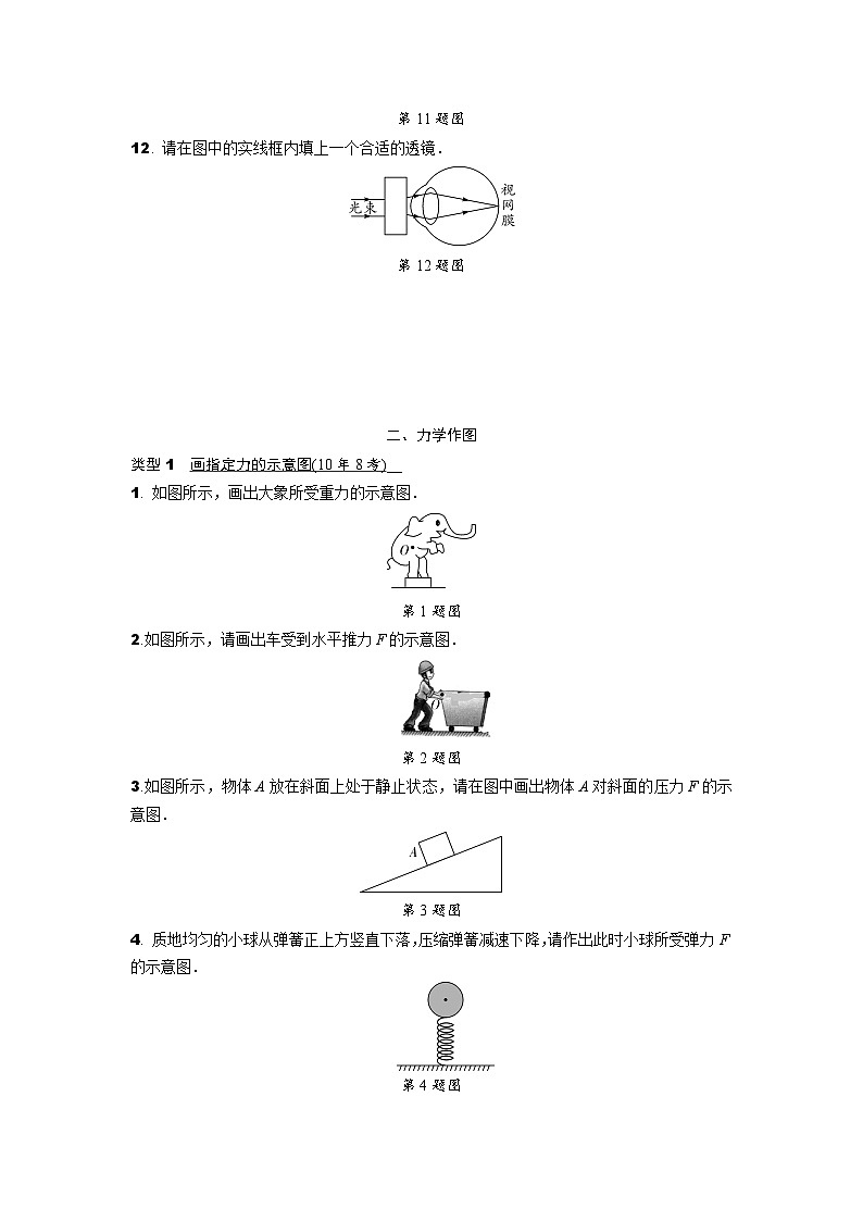 2024海南中考物理二轮复习专题专项训练 专题三 作图题 (含答案)第3页