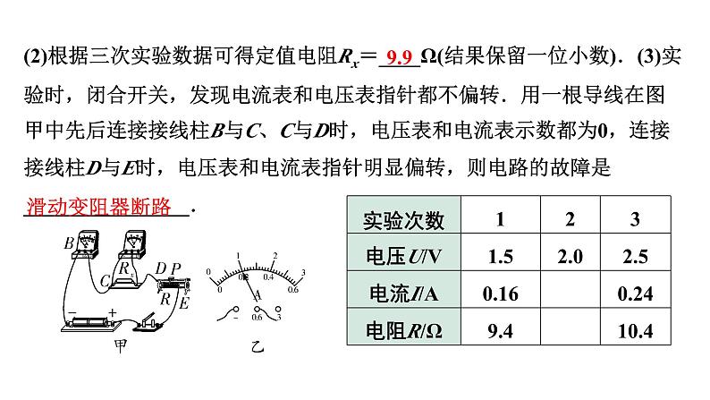 2024海南中考物理二轮微专题研究  测电阻、电功率实验（课件）第4页