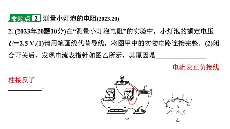 2024海南中考物理二轮微专题研究  测电阻、电功率实验（课件）第6页