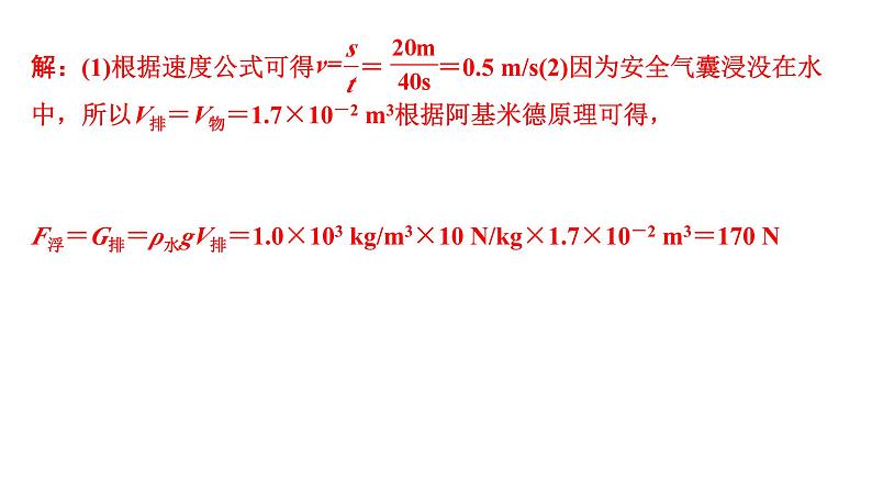 2024海南中考物理二轮重点专题研究 第七讲 第二节 浮力的相关计算（课件）08