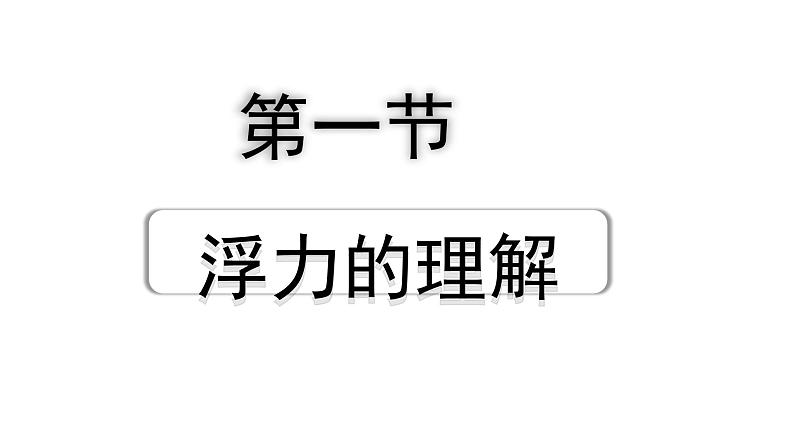 2024海南中考物理二轮重点专题研究 第七讲 第一节 浮力的理解（课件）第1页