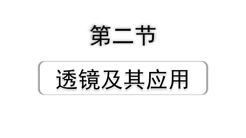 2024海南中考物理二轮重点专题研究 第三讲 第二节 透镜及其应用（课件）01