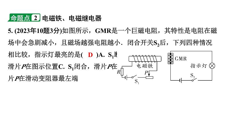 2024海南中考物理二轮重点专题研究 第十三讲 从指南针到磁浮列车电能从哪里来（课件）第7页