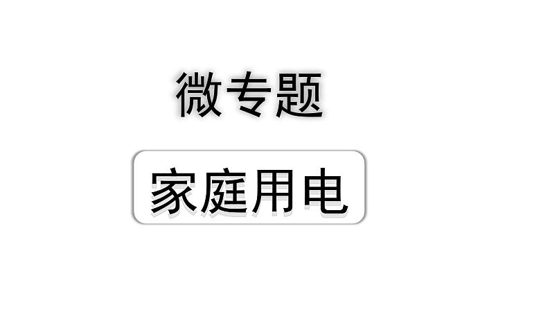 2024海南中考物理二轮重点专题研究 微专题 家庭用电（课件）第1页