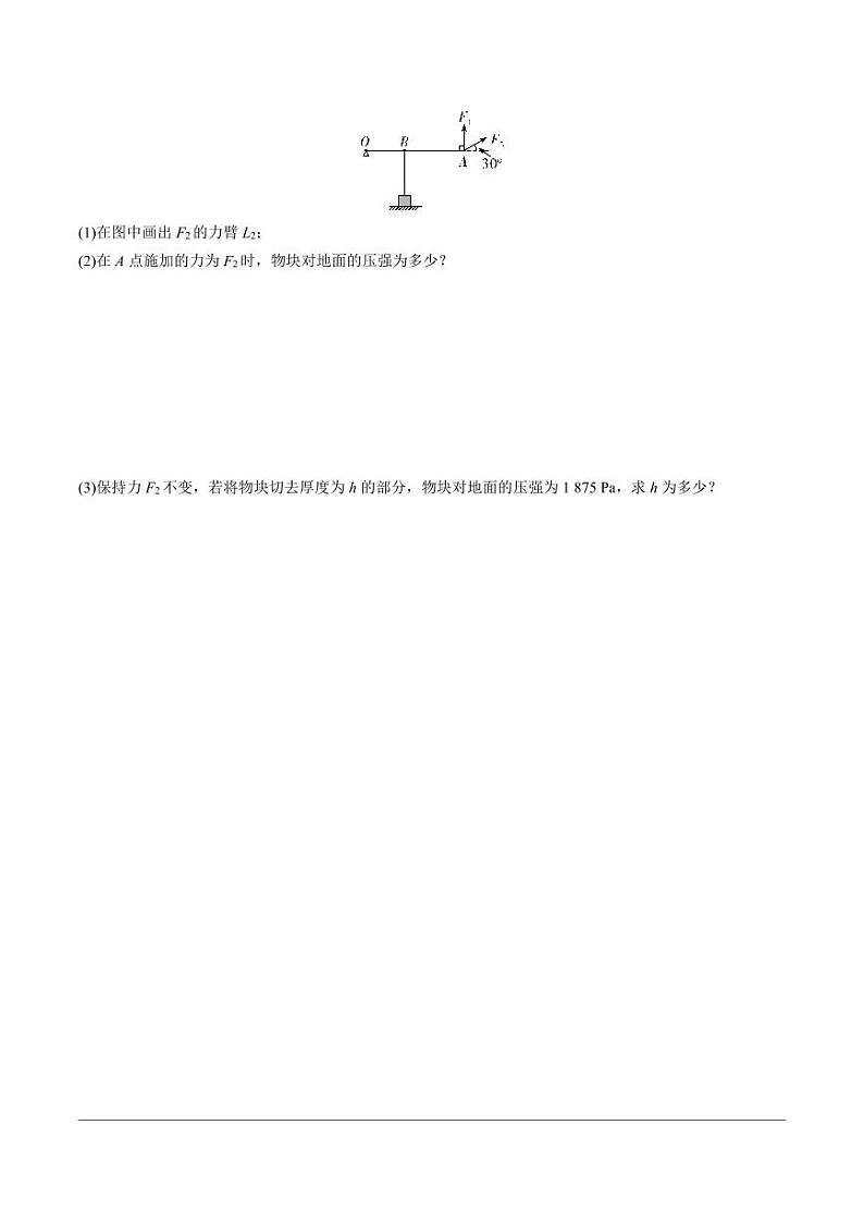 2024河北物理中考备考重难专题：压强切割叠加类课后练习【含答案】第3页