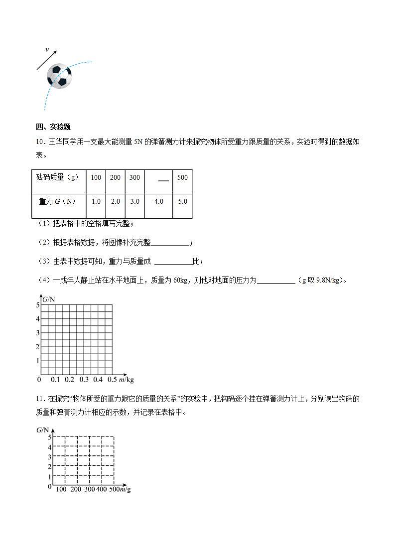 粤沪版八年级物理下册 6.3 《重力》课件+分层练习（原卷+解析卷）03