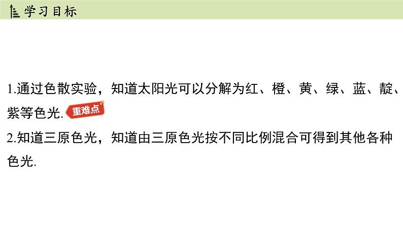 苏科版八年级物理上册课件 第三章 第一节 光的色彩02