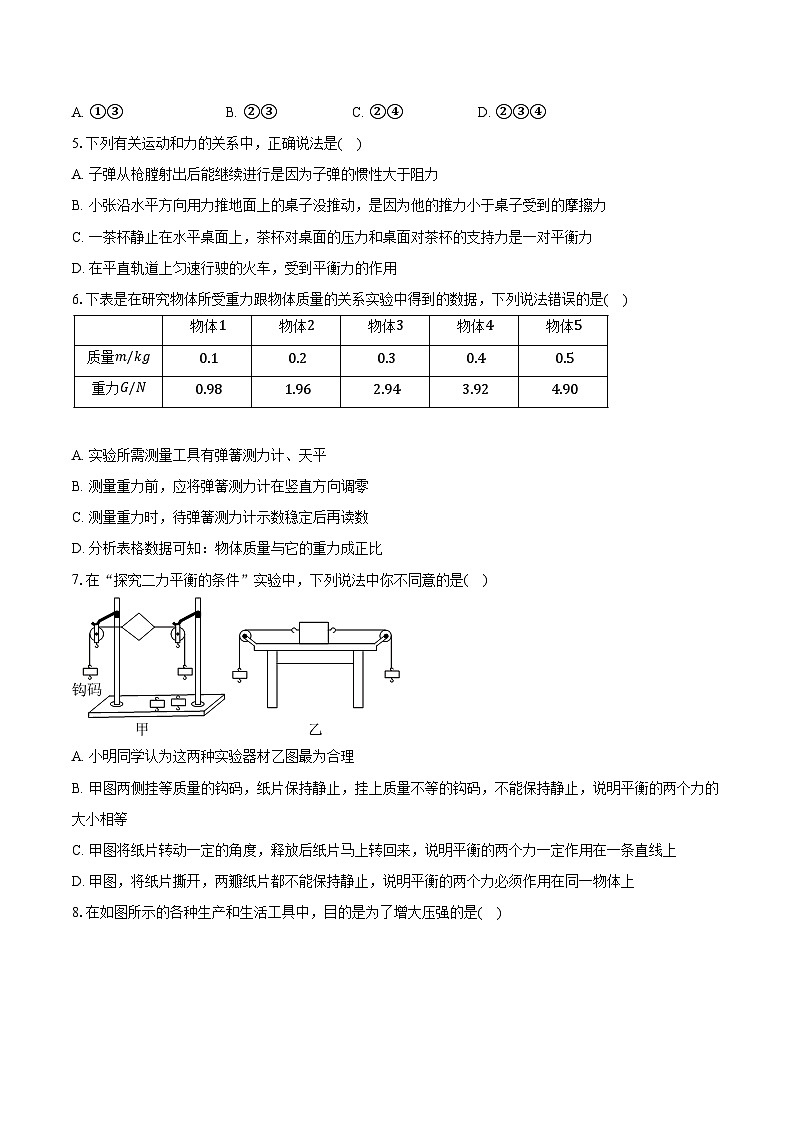 2023-2024学年山东省菏泽市东明县八年级（下）期中物理试卷（含答案）02