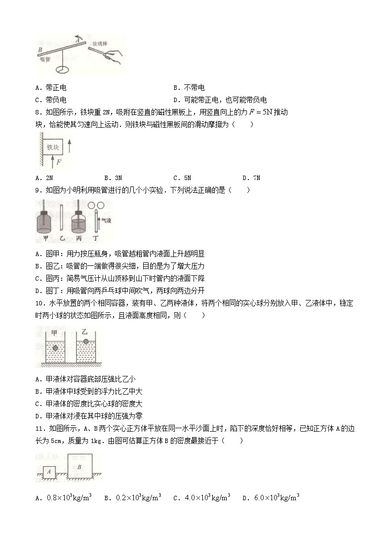 江苏省南通市海安市2023-2024学年八年级下学期6月期末物理试题第2页