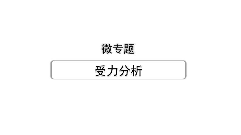 2024湖南中考物理二轮重点专题研究 微专题 受力分析（课件）第1页