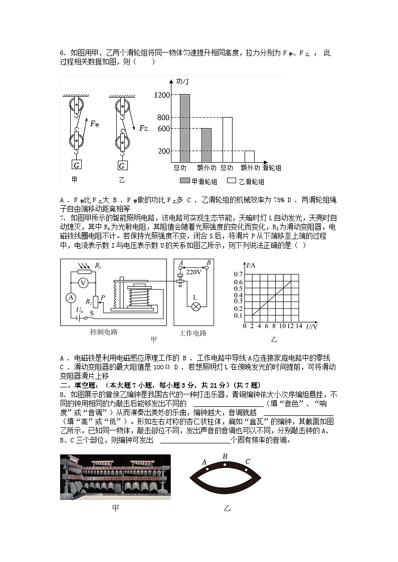 [物理][一模]广东省汕头市潮阳实验名校2024年中考物理一模试卷第2页