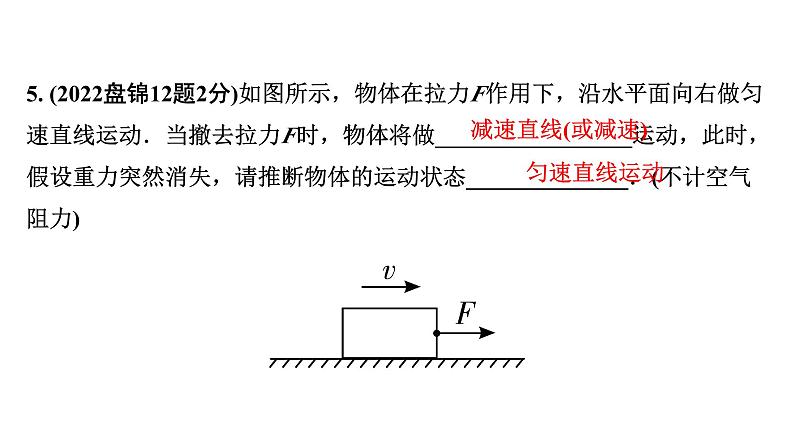 2024辽宁中考物理二轮重点专题研究 第3讲  力　运动和力（课件）07