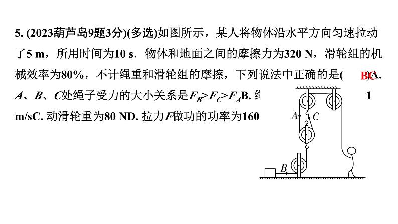 2024辽宁中考物理二轮重点专题研究 第11讲  滑轮  机械效率（课件）第7页