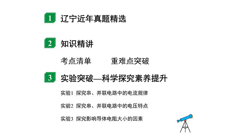 2024辽宁中考物理二轮重点专题研究 微专题 电流和电路 电压 电阻（课件）02