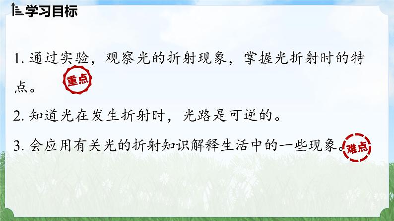 (2024)人教版物理八年级上册(4-4)光的折射PPT课件02