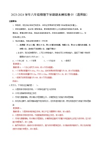 2023-2024学年八年级物理下学期期末模拟卷01(全解全析)(人教版)