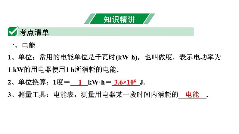 2024内蒙古中考物理二轮复习 微专题 电能  电功率  焦耳定律 （课件）第4页