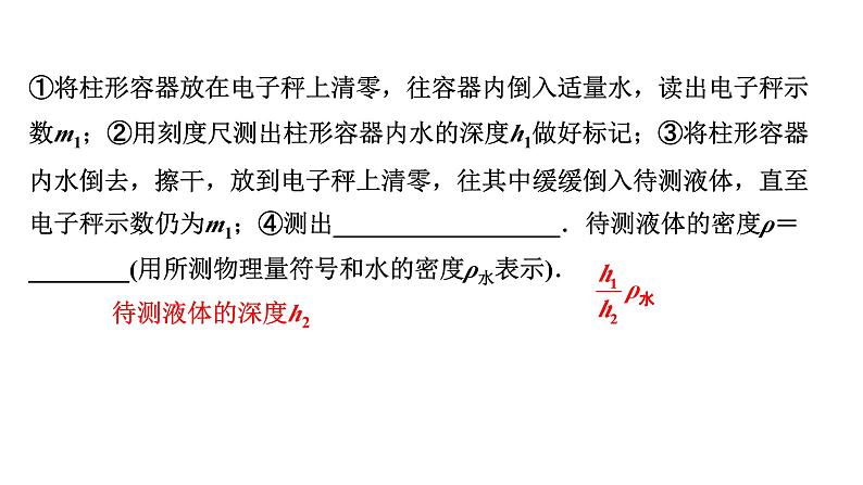 2024内蒙古中考物理二轮复习 微专题 特殊方法测量物质的密度 （课件）07