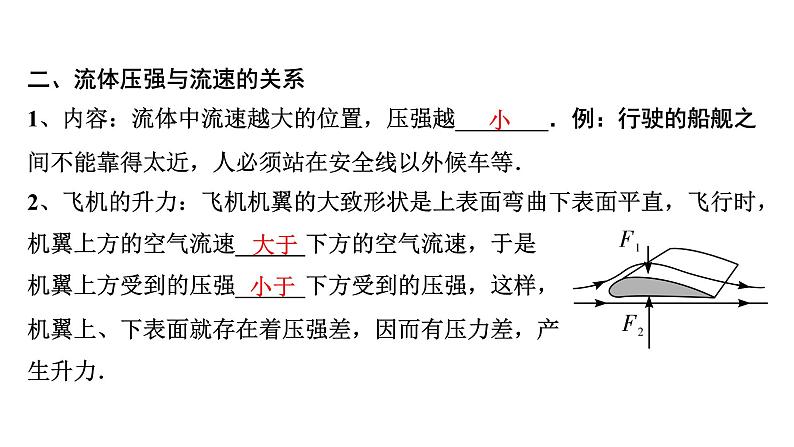 2024内蒙古中考物理二轮专题研究 第九讲 压强 第3节 大气压强 流体压强与流速的关系（课件）第7页